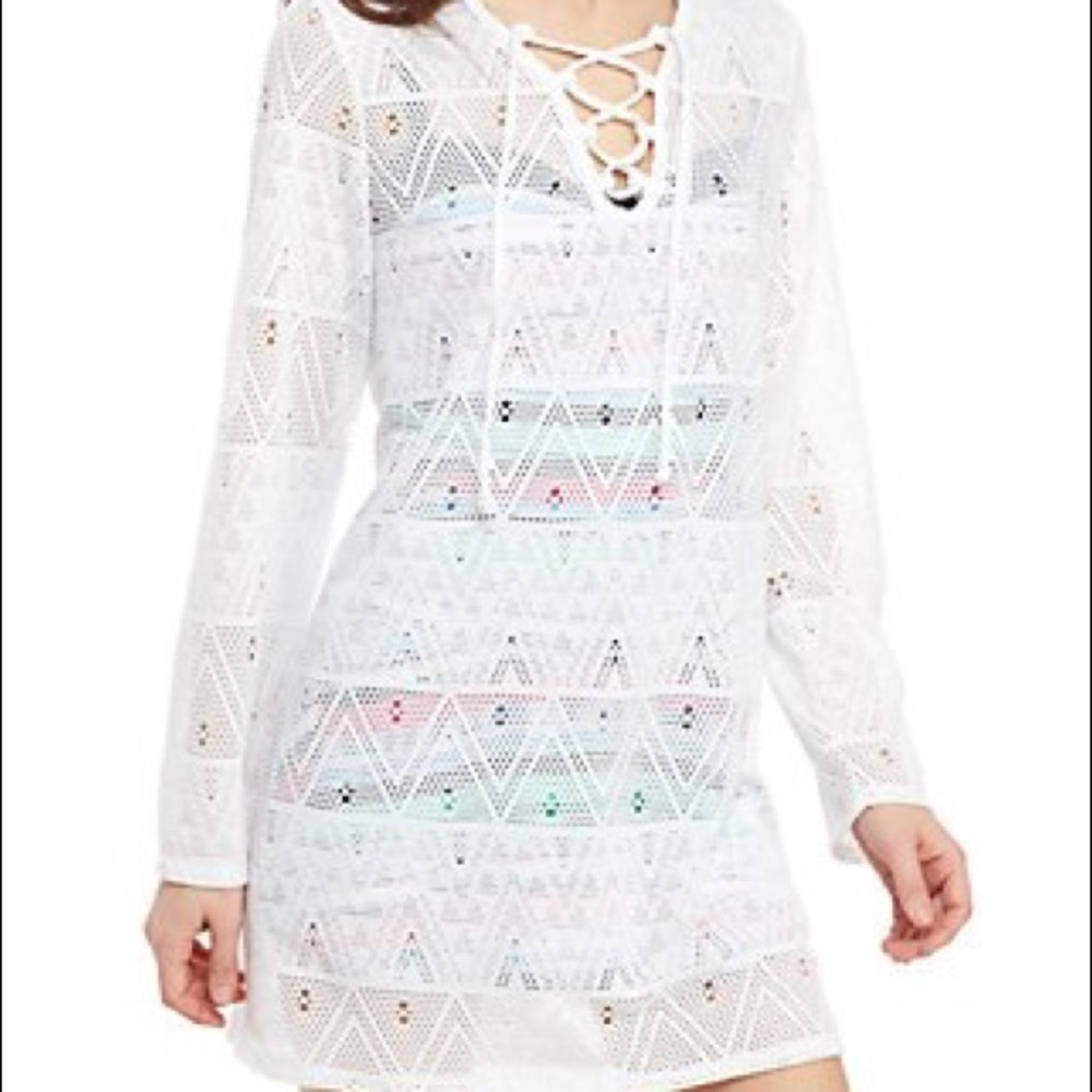 Tribal Twist Hooded Swim Tunic